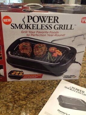 Power  Electric  Smokeless Indoor Grill Family Size